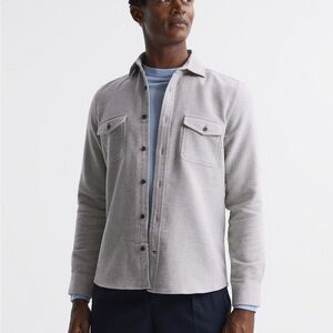 Reiss Light Gray Button-Up Shirt